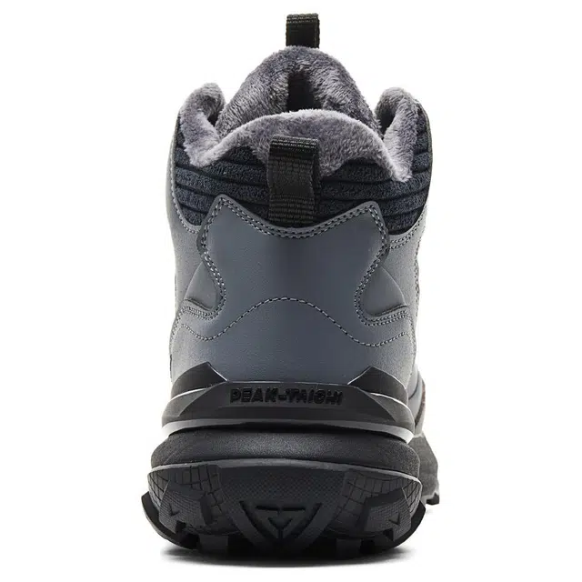 匹克 织物合成革 态极远行 舒适贴合 防滑耐磨 高帮 登山鞋 男款 灰色