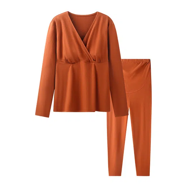 英氏 抑菌吸湿发热月子服保暖套装 女款