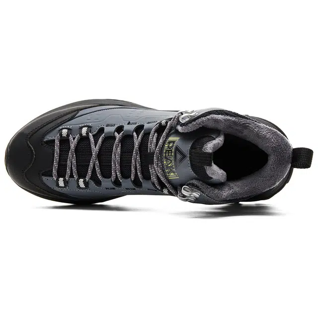 匹克 织物合成革 态极远行 舒适贴合 防滑耐磨 高帮 登山鞋 男款 灰色