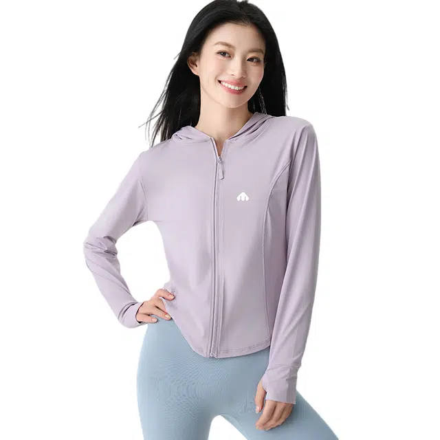 美力城 凉感透气休闲舒适通勤风 超轻透气防紫外线防晒衣 女款