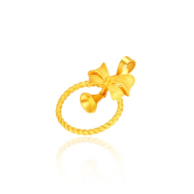 谧月珠宝 在逃公主系列 新中式轻奢精致大气优雅设计高级感 久不掉色蝴蝶结铃铛 合金 项坠/吊坠 男女同款情侣款