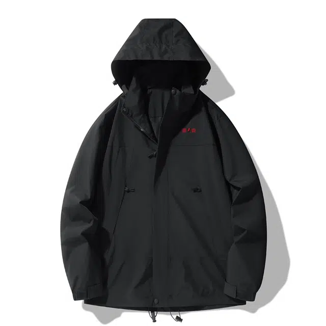 雅鹿  薄款登山连帽  防水防风防紫外线透气耐磨保暖速干超轻伪装掩护防虫防静电抗菌轻量防泼水吸湿排汗防寒防雨冲锋衣 男女同款