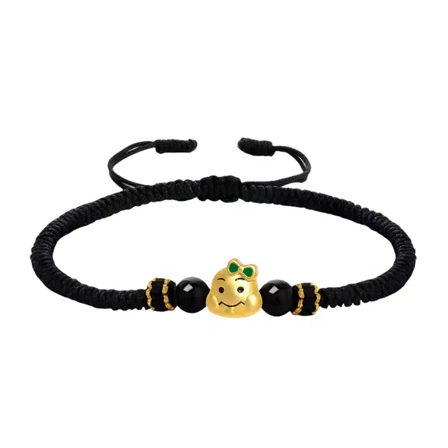 幸囍礼 国潮幸运蛇手绳 新中式生肖蛇转运小众设计 编织可调节 玛瑙 玉石手链 男女同款情侣款