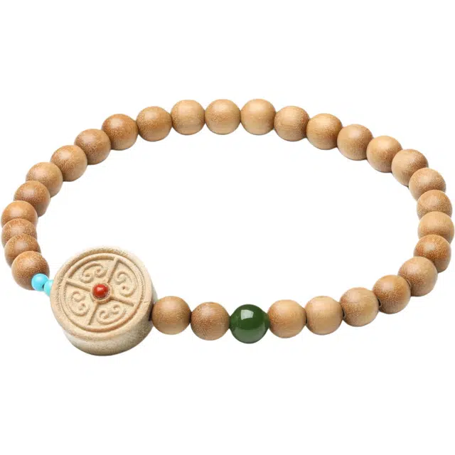 三檀小舍 国风国潮 藏式民族风个性老料檀香小众高级送礼 檀木 手串 男女同款情侣款