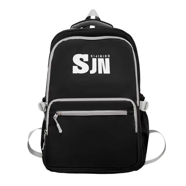 行途 高级感撞色简约百搭 尼龙 双肩包 男女同款情侣款 黑色/红色/白色/蓝色/绿色