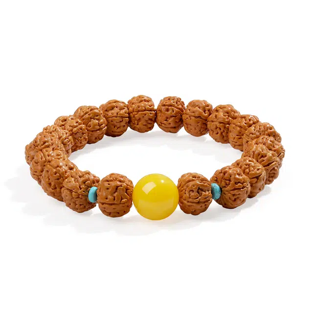 【普陀山官方已祝福】 普陀山文创 新中式五瓣佛珠文玩盘玩单串 生日送礼礼盒装 金刚菩提 手串 男女同款情侣款