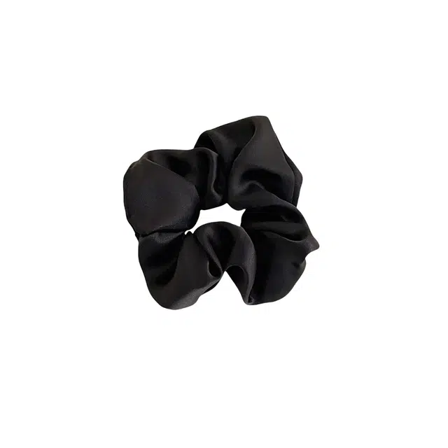 水中玉 法式缎面纯色大肠发圈慵懒风扎头发马尾皮筋高级感发绳头饰 布艺 头绳 女款