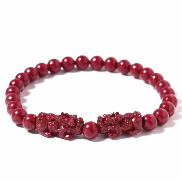 静汝玉 本命年手串貔貅 朱砂 紫金砂 男女同款情侣款