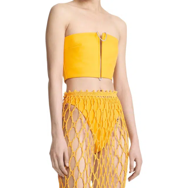 DION LEE MOBIUS BANDEAU TOP AMBER