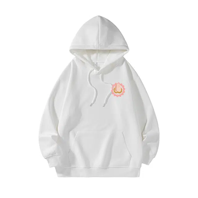 敦煌博物馆 美式潮流卡通人像印花宽松休闲百搭连帽套头卫衣 男女同款