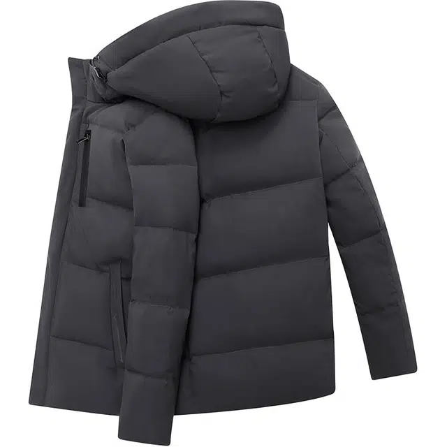 雅鹿 加厚保暖中老年爸爸装连帽羽绒服 男款