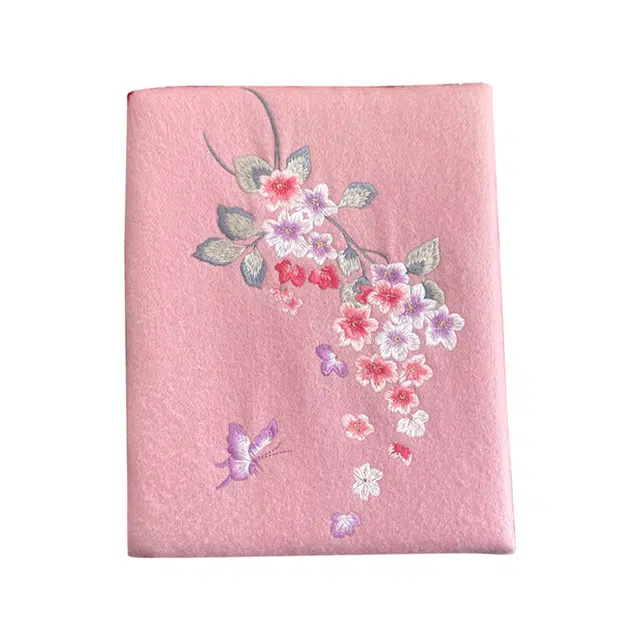 杭丝路 刺绣工艺设计款简约纯色日常披肩搭配旗袍 绵羊毛 绒线围巾 女款