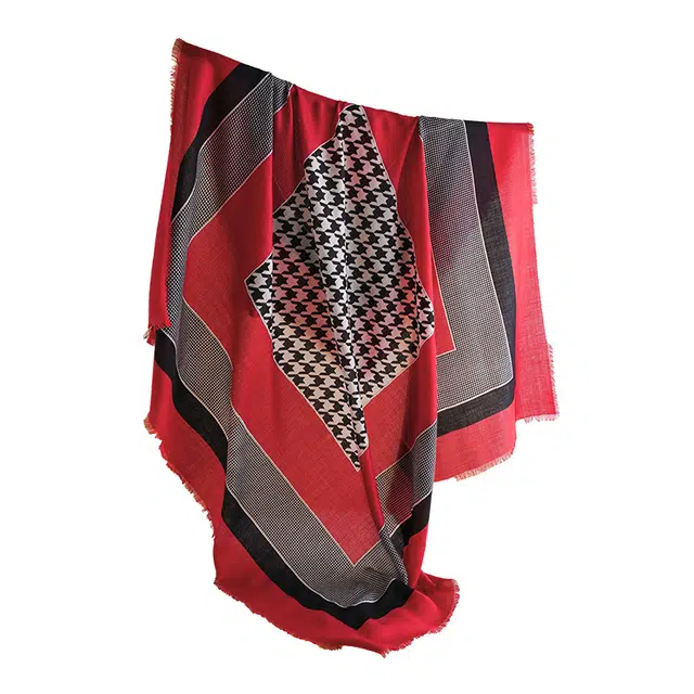 杭丝路 经典基础保暖披肩日常户外 绵羊毛 绒线围巾 女款