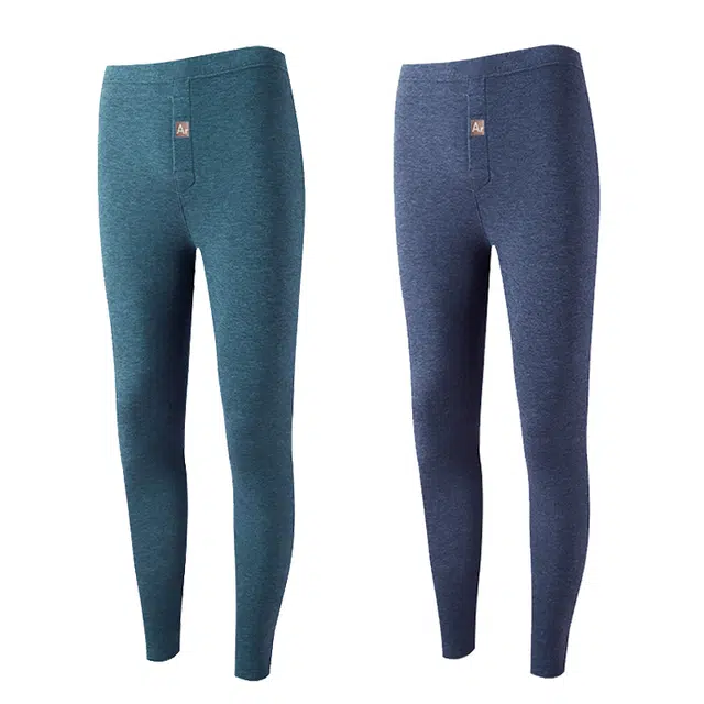 莫代尔 加绒加厚无痕打底长裤保暖裤 男款