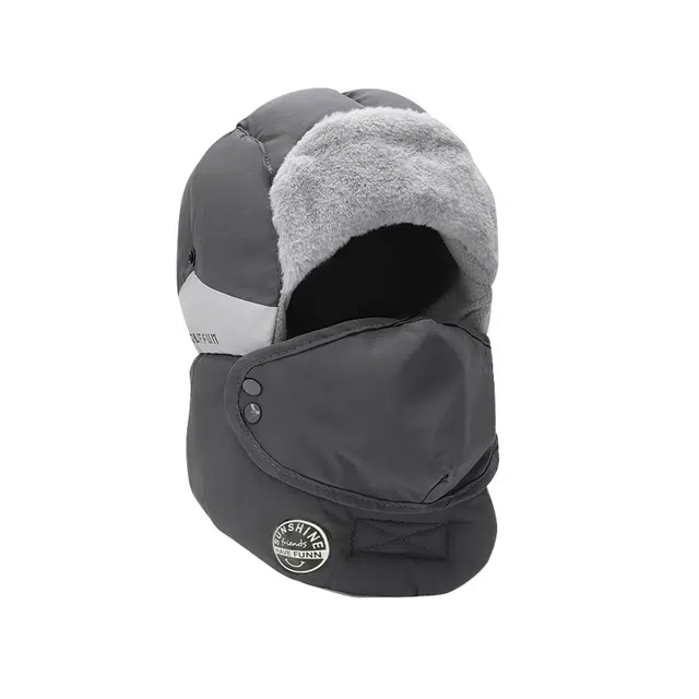 木林森 经典百搭冬季户外骑行加绒加厚 聚酯纤维 雷锋帽 男女同款情侣款