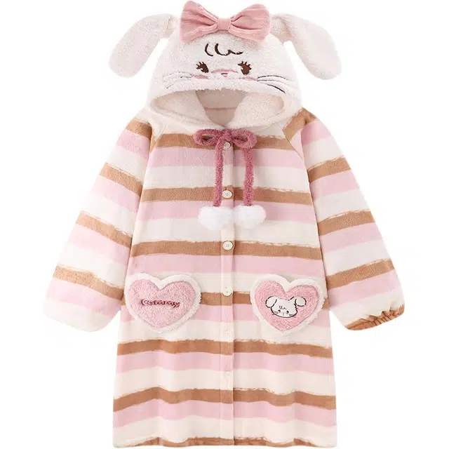 北极绒 触感细腻柔软舒适甜美可爱睡衣套装 女款 组合装