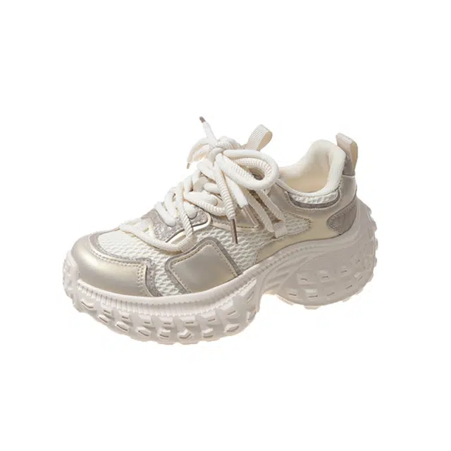 小鹿米利 厚底运动百搭跑步 透气增高 低帮 生活休闲鞋 女款