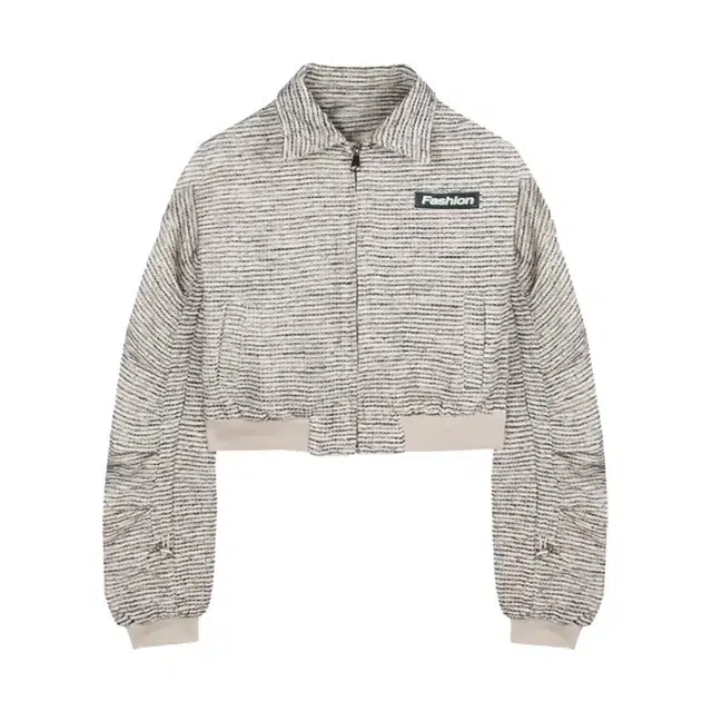 怪力萝莉 韩系复古高级感气质小香风长袖翻领小众设计感截短外套 女款