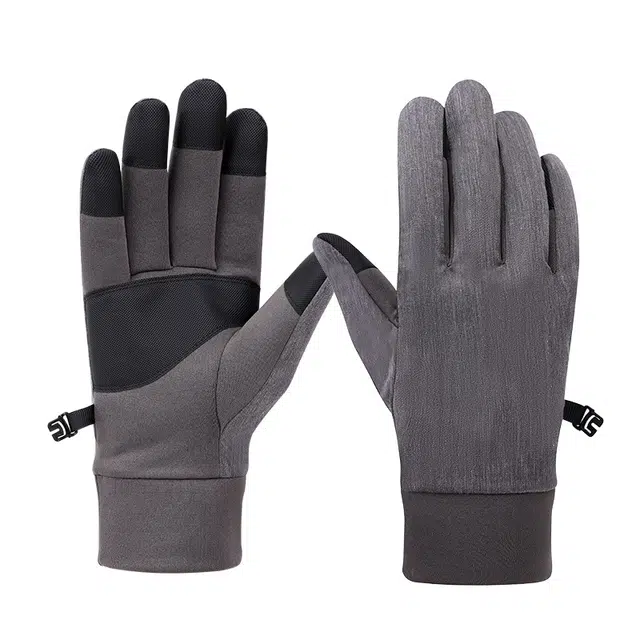 南极人 冬季骑行防滑加绒厚户外骑车开车运动可触屏防风防寒 加厚 保暖手套 男款