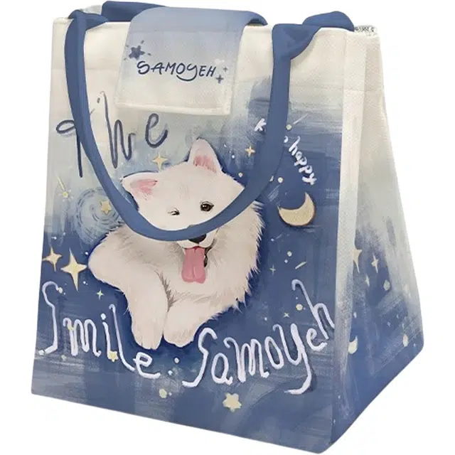 奥松 家用家居通勤 绒面科技布 手提包 男女同款情侣款 蓝色