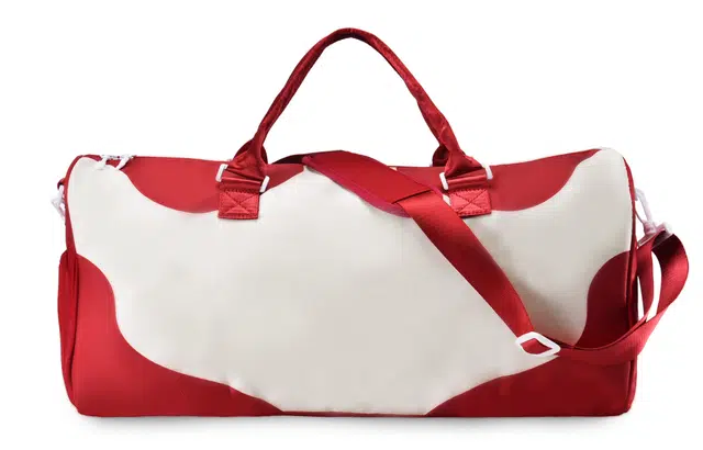 spare no pains Gym Bag Red White