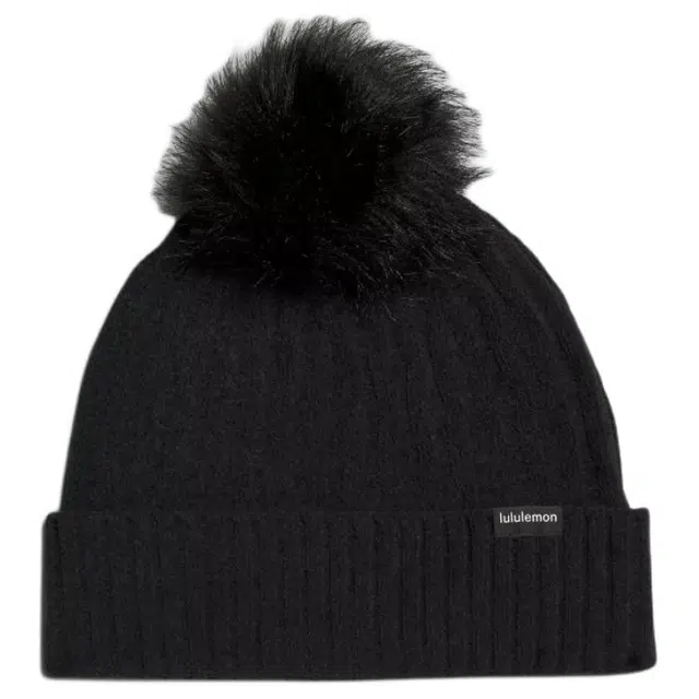 lululemon Pom Pom Cable Knit Hat Ivory Pink