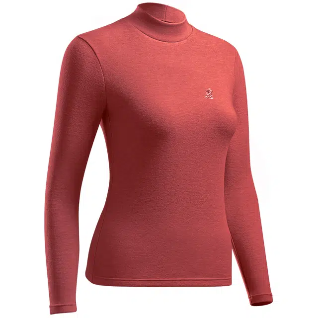 梦特娇 简约无痕舒适德绒发热休闲长袖保暖上装 女款