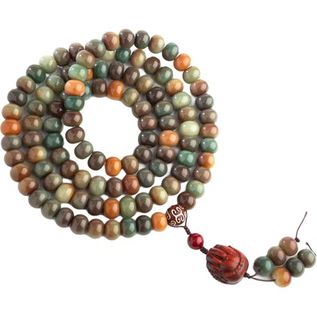 仙源 敦煌遇见飞天 招财进宝 新中式复古多圈 平安福 节日生日   礼盒装 菩提根 手串 男女同款情侣款