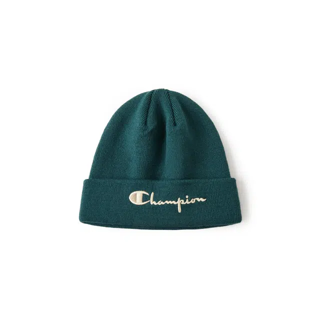 Champion Embroidered Script Logo Beanie Red