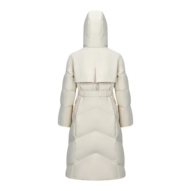 艾莱依 气质收腰连帽保暖羽绒服 女款