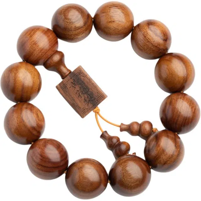仙源 经典素串 转运上岸招财文玩复古 平安福 节日生日   礼盒装 花梨木 手串 男女同款情侣款