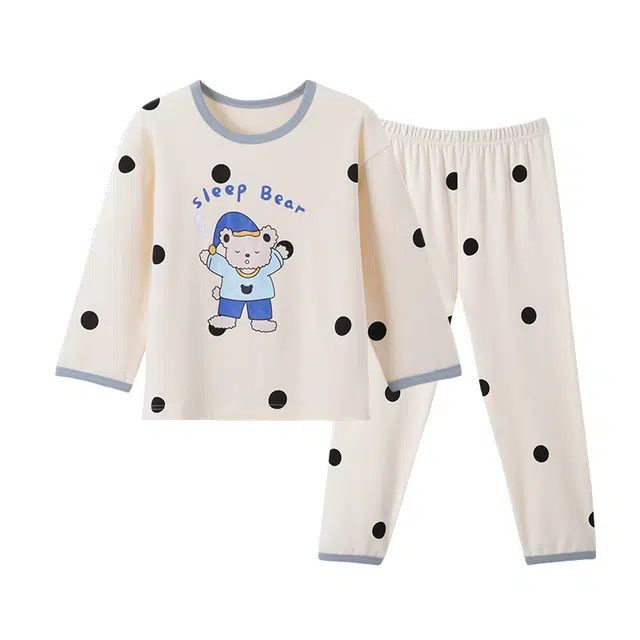 欧诗帛 舒适简约圆领可外穿睡衣套装 男款 杏色