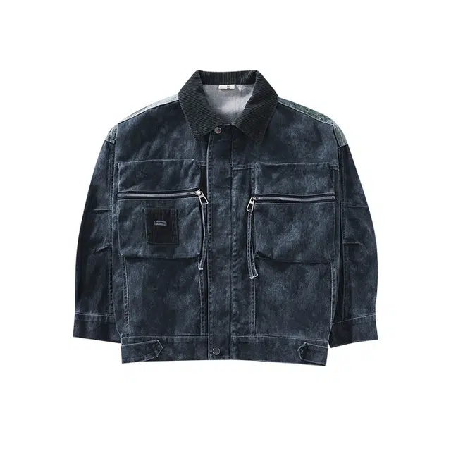 木木兔 舒适纯色时尚洋气百搭夹克 绿色 青少年