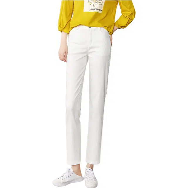 娅丽达 中腰九分直筒牛仔裤 女款