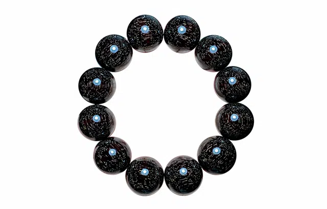 檀欣 【臻藏】新中式 高油高密 爆满金星高端红木转运珠盘玩念珠 复古高级感文玩佛珠 小叶文玩 紫檀属 手串 男款