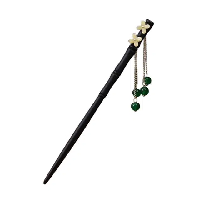 流苏步摇新中式 圣所 松竹影 木 发簪 女款