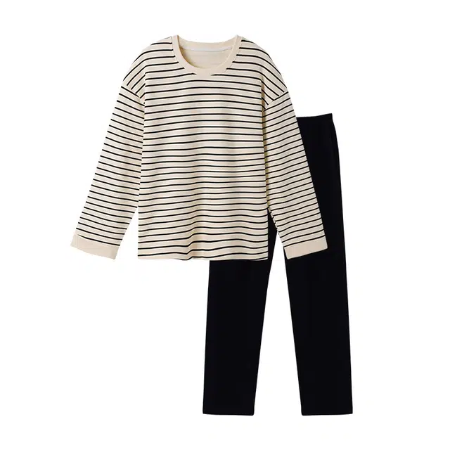 欧诗帛 高颜值可外穿宽松舒适休闲亲肤透气睡衣套装 男款 图色