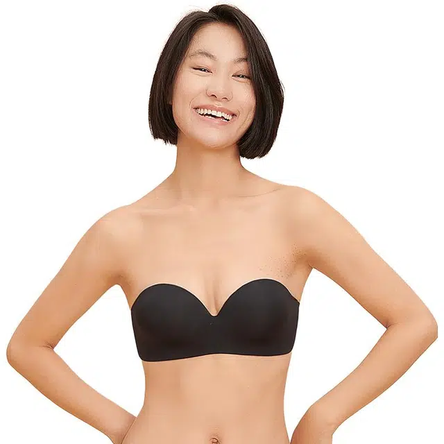 本质心创 无肩带小胸聚拢显大加厚聚拢透气防滑不掉文胸内衣 女款