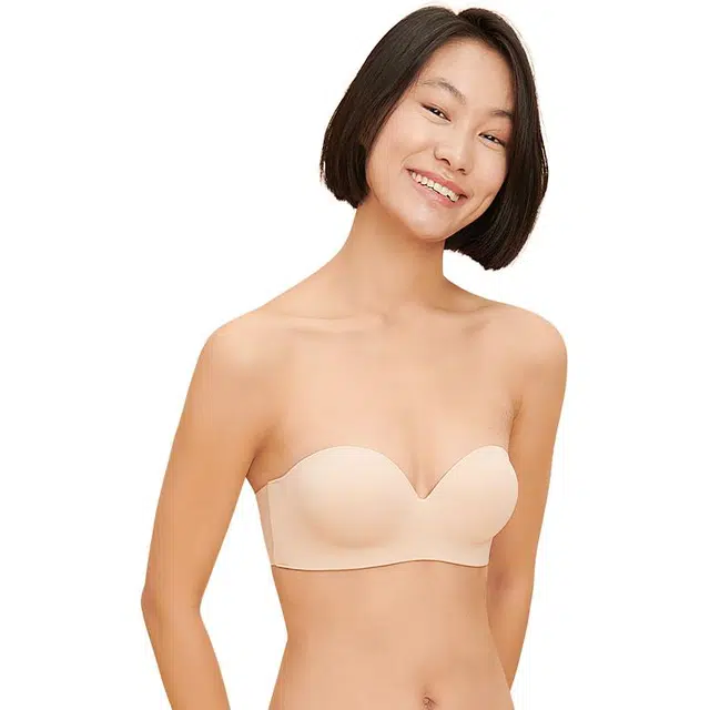 本质心创 无肩带小胸聚拢显大加厚聚拢透气防滑不掉文胸内衣 女款