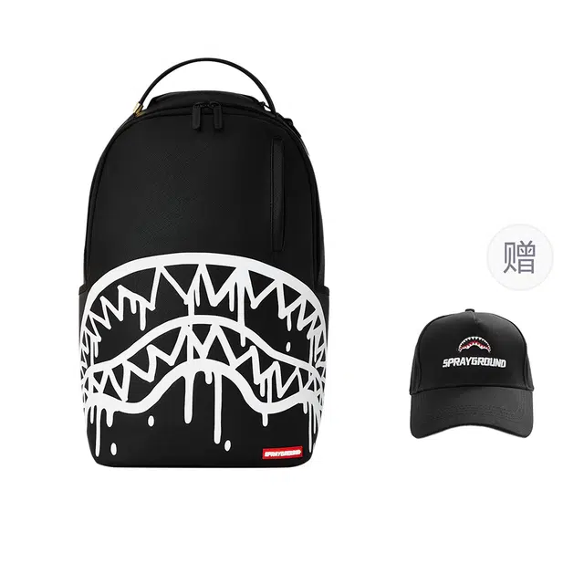 Sprayground Shark Logo Black Backpack