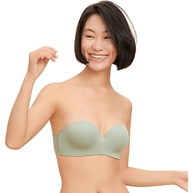 本质心创 无肩带小胸聚拢显大加厚聚拢透气防滑不掉文胸内衣 女款