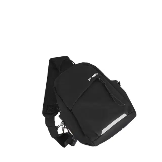 泰克森 休闲简约日常时尚百搭 尼龙 胸包 男女同款情侣款 黑色绿色蓝色米白色