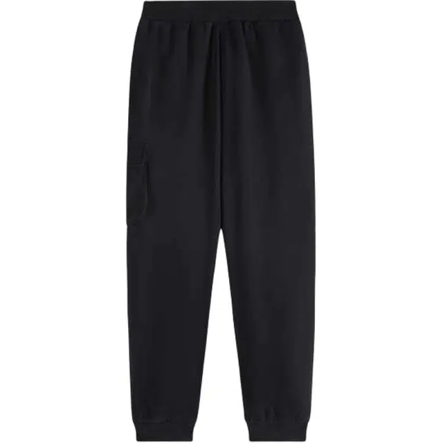 青少年 安踏儿童 字母中腰舒适透气加绒保暖针织运动裤 梦幻黑