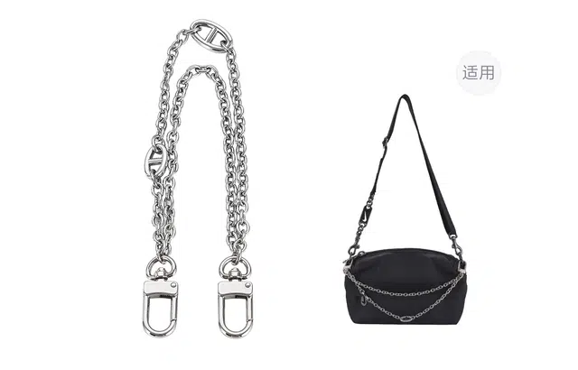 兰宝梵 耐克高街运动相机包猪鼻子链条 金属 包周边 装饰链 男女同款情侣款 白色