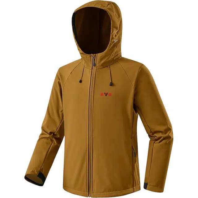 雅鹿  软壳时尚连帽长袖  防水防风防紫外线透气耐磨保暖速干超轻伪装掩护反光夜视防虫冲锋衣 男款