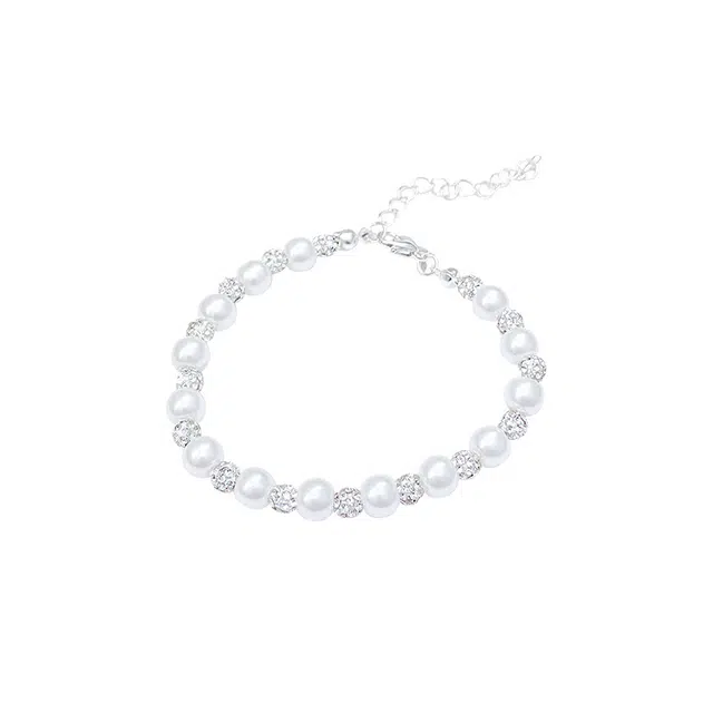 好银坊 <碎银子珍珠> 碎银几两 复古冷淡风串珠  百搭高级感简约设计 树脂 手链 女款