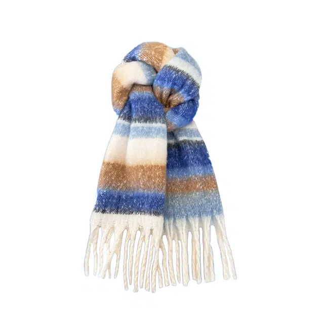 浪莎 高级氛围感超大版围巾男女情侣款软糯百搭加厚保暖马海毛绒围脖披肩 礼盒装 绒线围巾 男女同款情侣款