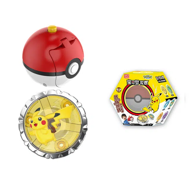灵动创想 宝可梦 第二弹陀螺 精灵球发射器 摇晃加速 玩法革新 对战竞技 玩具