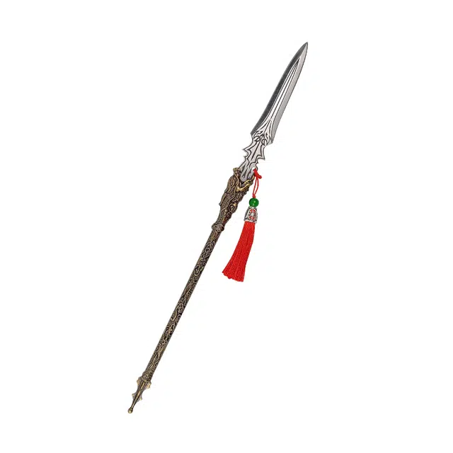 天子剑 赵云枪 龙胆枪三国冷兵器黄铜装饰刀剑武器道具未开刃 成品模型