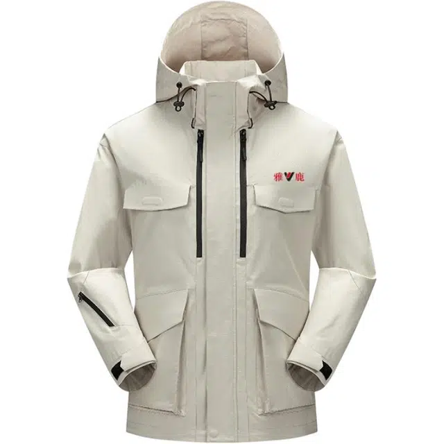 雅鹿  纯色简约时尚上衣  防水防风防紫外线透气耐磨保暖速干超轻吸湿排汗冲锋衣 男款